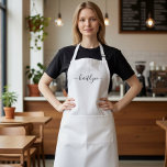 Modern Script Name Gift for her Personalized Standard Apron<br><div class="desc">"Modern Script Name Gift for Her Personalized Adult Apron" is the perfect thoughtful gift for the ladies in your life: 🎁 Personalized Apron: This apron can be customized with individual names, making it a thoughtful and personal gift. 👩🍳 Perfect for Various Hobbies: Suitable for chefs, gardeners, artists, colorists, bakers, and...</div>