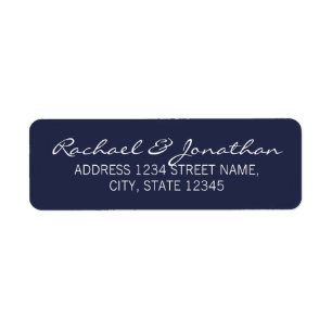 Modern Script Nautical Navy Blue Wedding