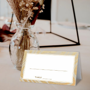 Modern Script Ombre Gold Seating Table Place Card