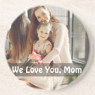  Modern Script Overlay 1 Photo Happy Mothers Day  Coaster