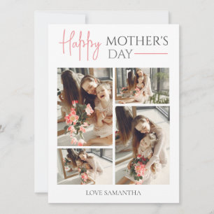  Modern Script Overlay 4 Photo Happy Mothers Day 