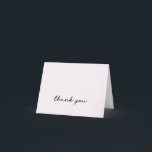 Modern Script Peal Folded Thank You Card<br><div class="desc">Simple script thank you note card with inside message and signature.</div>