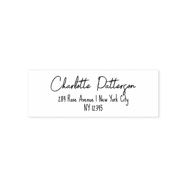 Modern Script Personal Return Address Self-inking Stamp (Design)