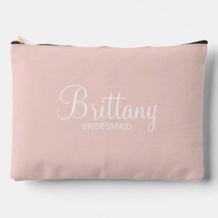 Modern Script Personalized Bridesmaid Accessory Pouch