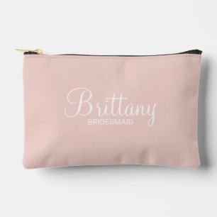 Modern Script Personalized Bridesmaid Accessory Pouch