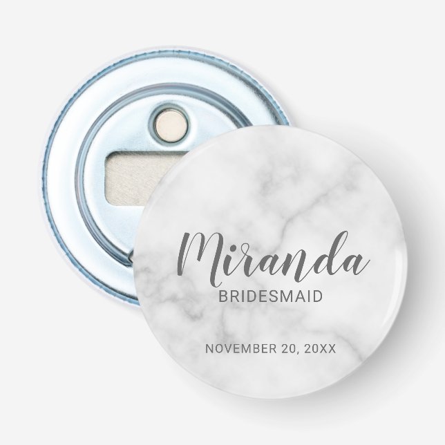 Modern Script Personalized Bridesmaid Bottle Opener (Front)