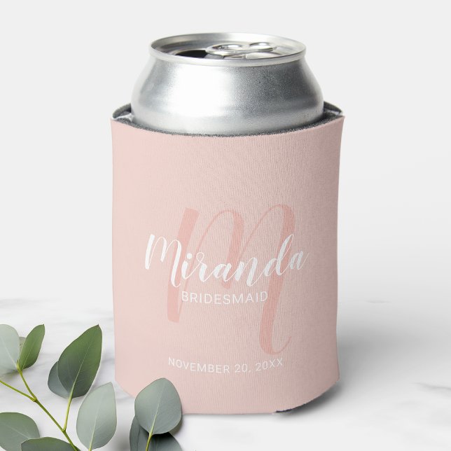Modern Script Personalized Bridesmaid Can Cooler (Creator Uploaded)