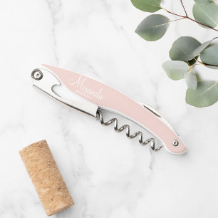 Modern Script Personalized Bridesmaid Corkscrew