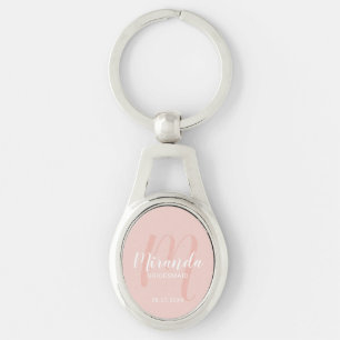 Modern Script Personalized Bridesmaid Keychain