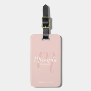 Modern Script Personalized Bridesmaid Luggage Tag