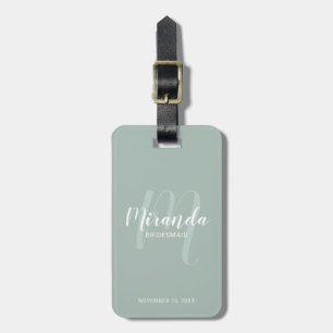 Modern Script Personalized Bridesmaid Luggage Tag