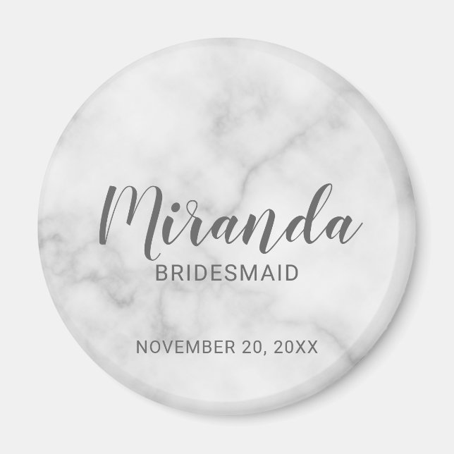 Modern Script Personalized Bridesmaid Magnet (Front)