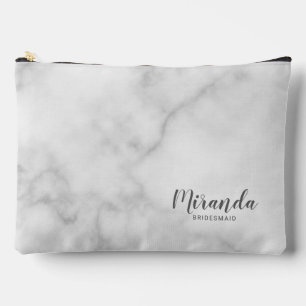 Modern Script Personalized Bridesmaid Name Accessory Pouch