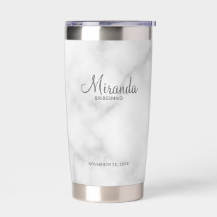 Modern Script Personalized Bridesmaid Name Insulated Tumbler