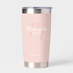 Modern Script Personalized Bridesmaid Name Insulated Tumbler