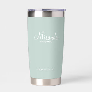 Modern Script Personalized Bridesmaid Name Insulated Tumbler