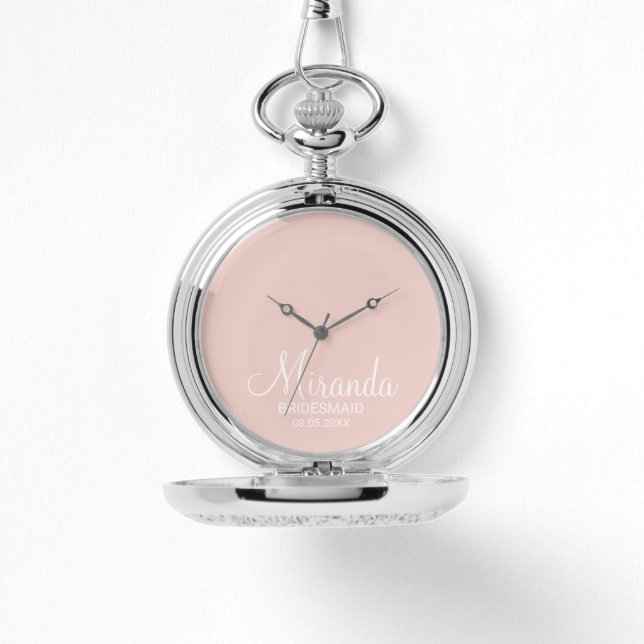 Modern Script Personalized Bridesmaid Watch (Front)