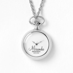 Modern Script Personalized Bridesmaid Watch