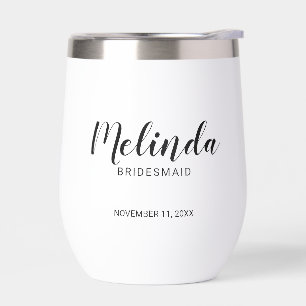 Modern Script Personalized Bridesmaids