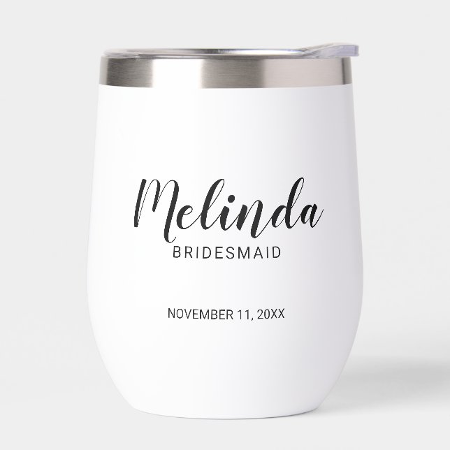 Modern Script Personalized Bridesmaids (Left)
