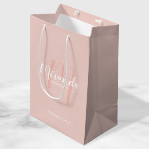 Modern Script Personalized Bridesmaids Medium Gift Bag