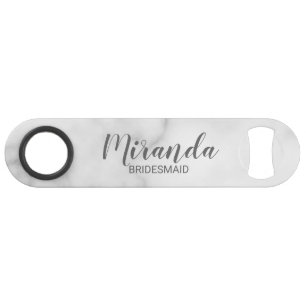Modern Script Personalized Bridesmiad Bar Key