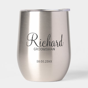 Modern Script Personalized Groomsman