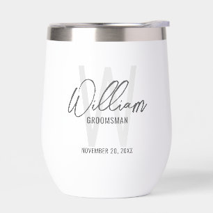 Modern Script Personalized Groomsmen