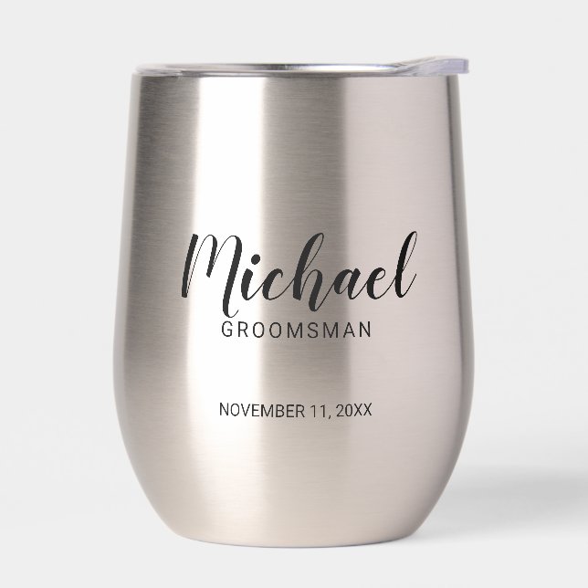 Modern Script Personalized Groomsmen (Left)