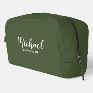 Modern Script Personalized Groomsmen Dopp Kit
