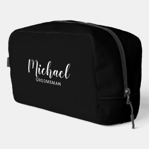 Modern Script Personalized Groomsmen Dopp Kit
