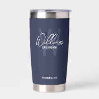 Modern Script Personalized Groomsmen Insulated Tum