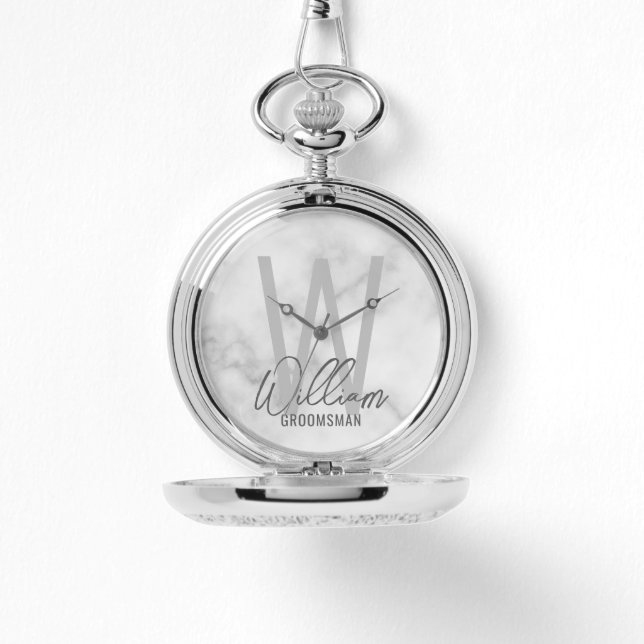 Modern Script Personalized Groomsmen Watch (Front)