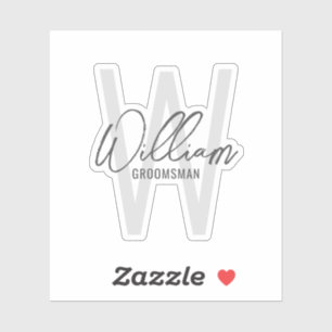 Modern Script Personalized Groomsmen's Name