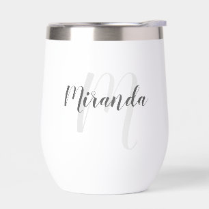 Modern Script Personalized Monogram and Name
