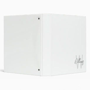 Modern Script Personalized Monogram and Name Binder