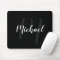 Modern Script Personalized Monogram and Name Black