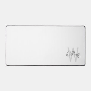 Modern Script Personalized Monogram and Name Desk Mat