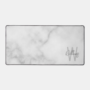 Modern Script Personalized Monogram and Name Desk Mat