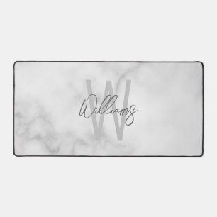 Modern Script Personalized Monogram and Name Desk Mat