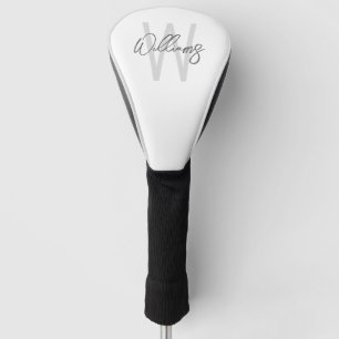 Modern Script Personalized Monogram and Name Golf Head Cover