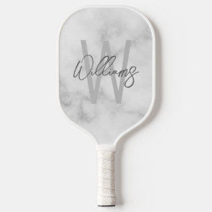 Modern Script Personalized Monogram and Name Pickleball Paddle