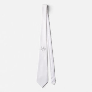 Modern Script Personalized Monogram and Name Tie