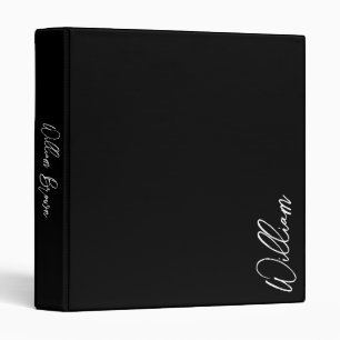 Modern Script Personalized Name 3 Ring Binder