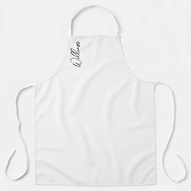 Modern Script Personalized Name Apron (Front)