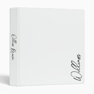Modern Script Personalized Name Binder