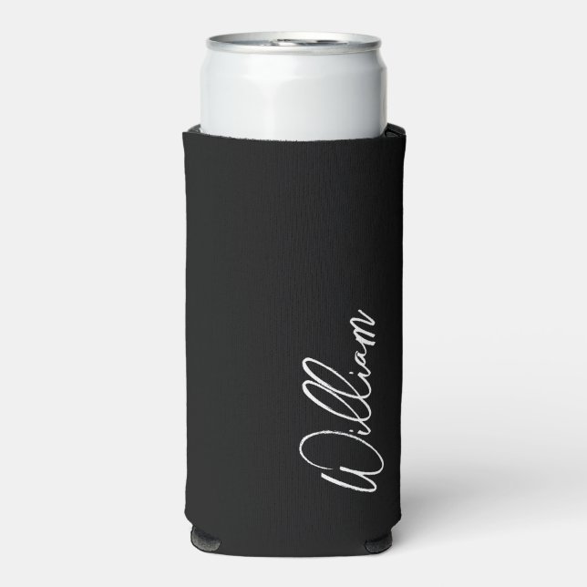 Modern Script Personalized Name Can Cooler (Seltzer Front)