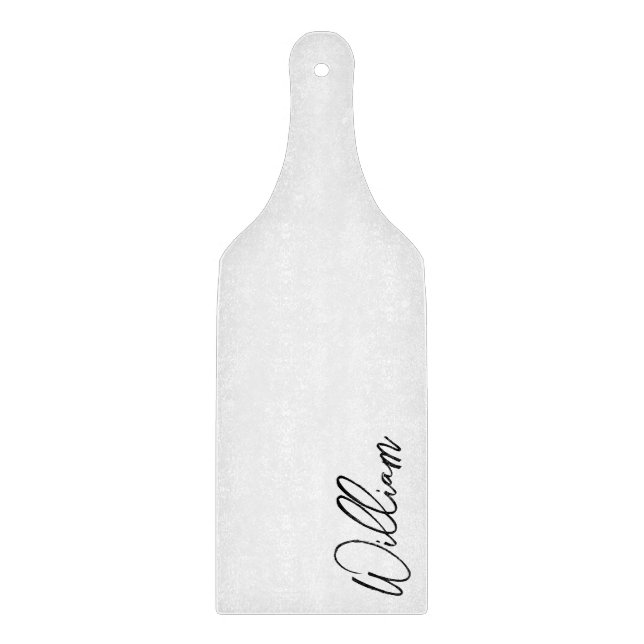 Modern Script Personalized Name Cutting Board (Front)
