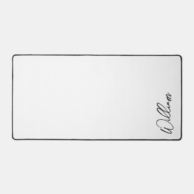 Modern Script Personalized Name Desk Mat (Front)