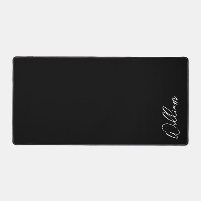 Modern Script Personalized Name Desk Mat (Front)